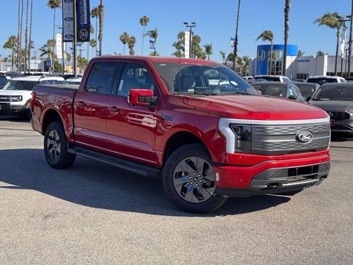 Red Metallic 2025 Ford F-150 Lightning LARIAT