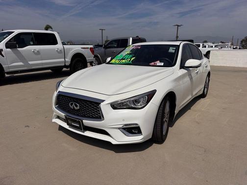 Pure White 2023 INFINITI Q50 3.0t LUXE