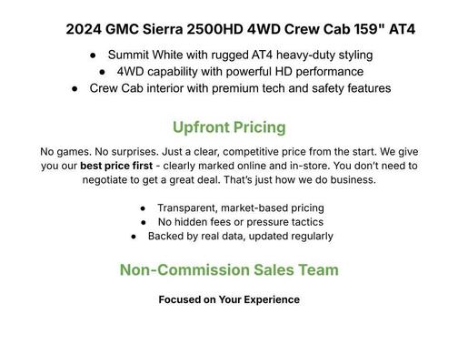 Summit White 2024 GMC Sierra 2500 AT4