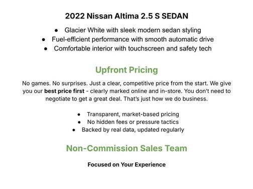 Glacier White 2022 Nissan Altima S FWD