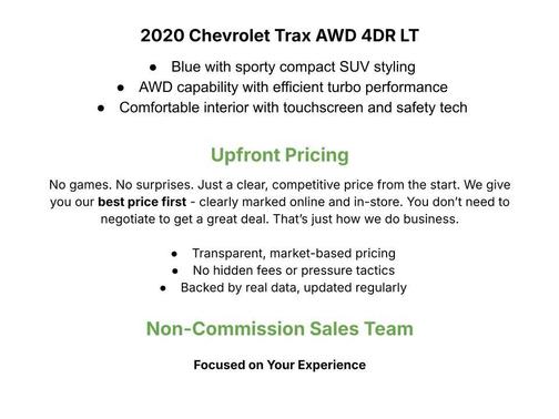 Pacific Blue Metallic 2020 Chevrolet Trax LT