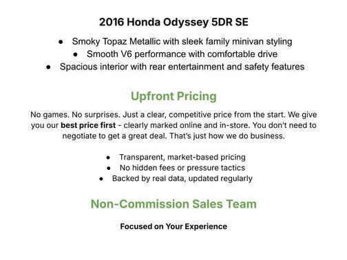Smoky Topaz Metallic 2016 Honda Odyssey SE