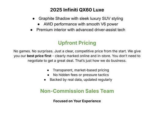 2025 INFINITI QX60 Luxe