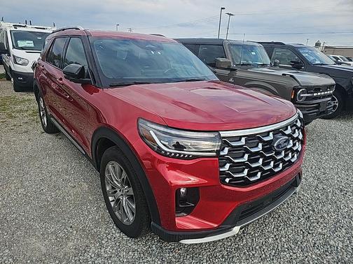 Red Metallic 2025 Ford Explorer Platinum