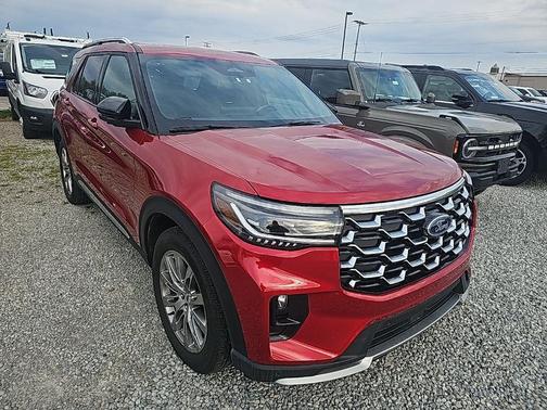 Red Metallic 2025 Ford Explorer Platinum