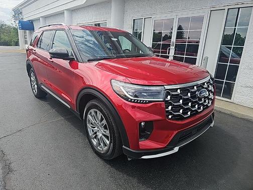Red Metallic 2025 Ford Explorer Platinum