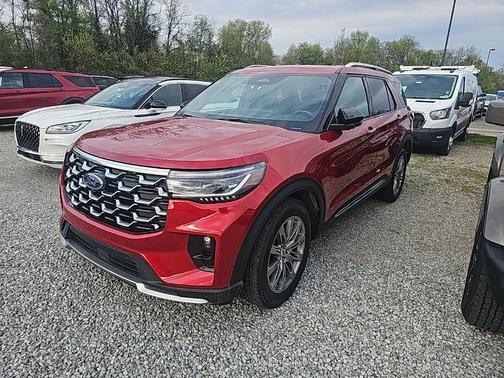 Red Metallic 2025 Ford Explorer Platinum