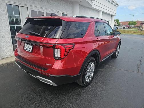 Red Metallic 2025 Ford Explorer Platinum