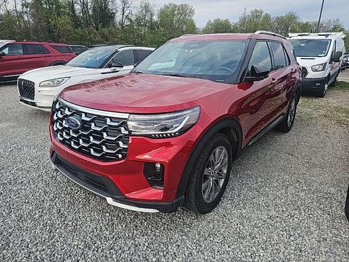 Red Metallic 2025 Ford Explorer Platinum