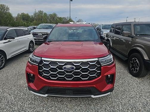 Red Metallic 2025 Ford Explorer Platinum