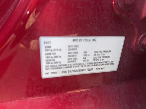 2021 Tesla Model Y Long Range Dual Motor All-Wheel Drive