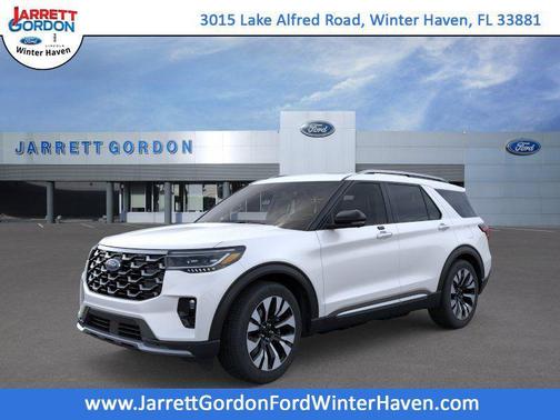 Star White Metallic Tri-Coat 2026 Ford Explorer Platinum