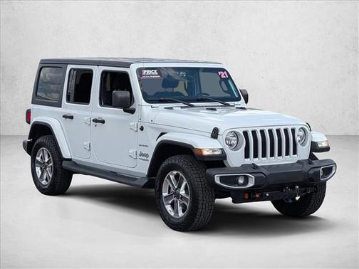 Bright White Clearcoat 2021 Jeep Wrangler Unlimited Sahara