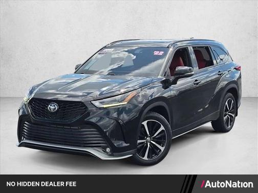 Midnight Black Metallic 2022 Toyota Highlander XSE