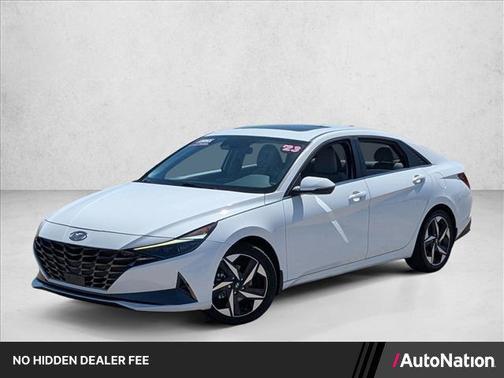 Lunar White 2023 Hyundai ELANTRA HEV Limited
