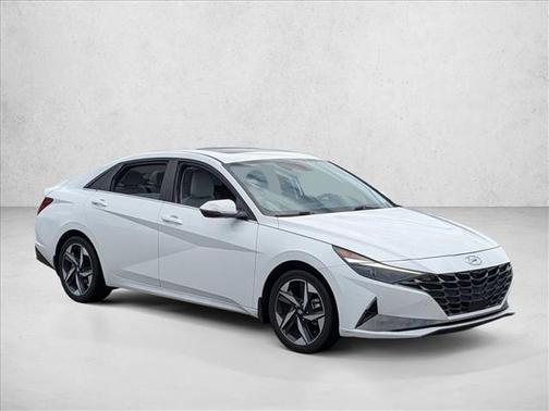 Lunar White 2023 Hyundai ELANTRA HEV Limited