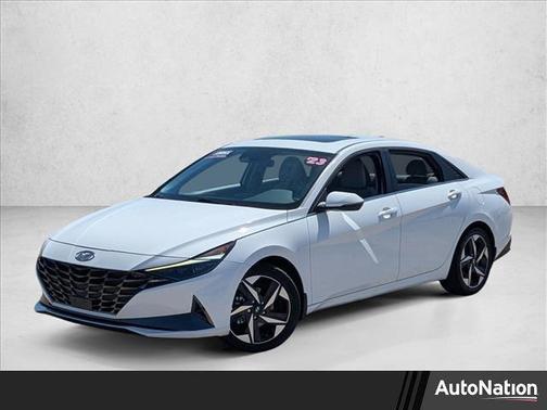 Lunar White 2023 Hyundai ELANTRA HEV Limited