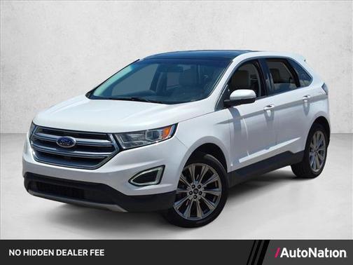White Platinum Metallic Tri-Coat 2018 Ford Edge Titanium