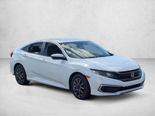 Platinum White Pearl 2019 Honda Civic LX