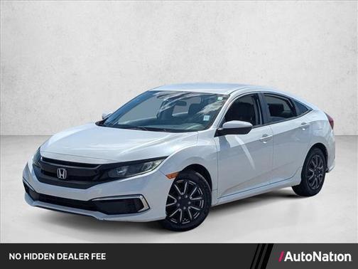 Platinum White Pearl 2019 Honda Civic LX