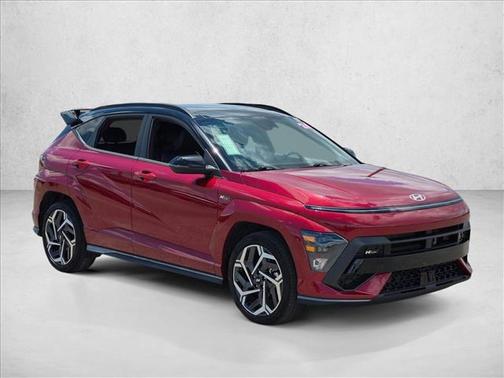 Ultimate Red Metallic w/Black Roof 2024 Hyundai KONA N Line