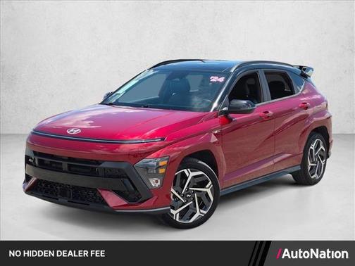 Ultimate Red Metallic w/Black Roof 2024 Hyundai KONA N Line