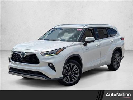 Blizzard Pearl 2020 Toyota Highlander Hybrid Platinum