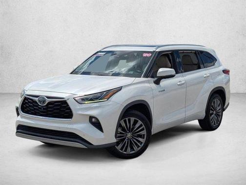 Blizzard Pearl 2020 Toyota Highlander Hybrid Platinum