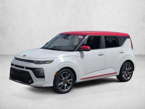 Clear White/Red Roof 2020 Kia Soul GT-Line