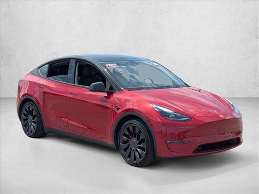 Red Multi-Coat 2022 Tesla Model Y Performance Dual Motor All-Wheel Drive