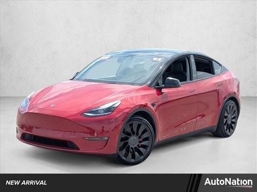 Red Multi-Coat 2022 Tesla Model Y Performance Dual Motor All-Wheel Drive