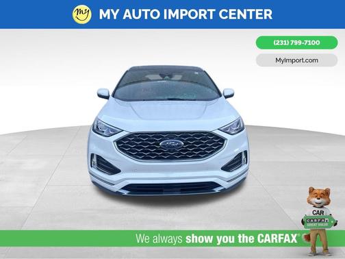 Star White Metallic Tri-Coat 2023 Ford Edge Titanium