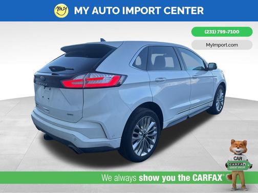 Star White Metallic Tri-Coat 2023 Ford Edge Titanium