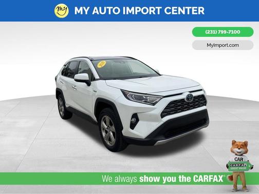 Blizzard Pearl 2019 Toyota RAV4 Hybrid Limited