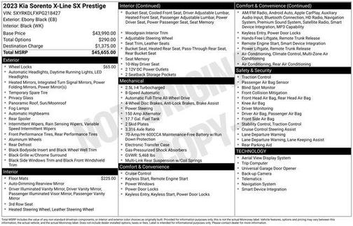 Ebony Black 2023 Kia Sorento X-Line SX Prestige