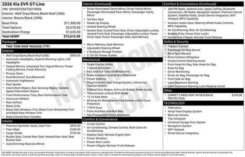 Ebony Black 2026 Kia EV9 GT-Line