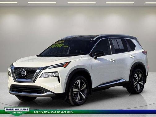 White / Black 2021 Nissan Rogue Platinum