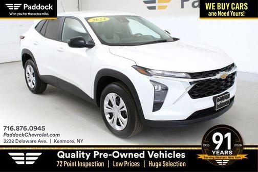 Summit White 2024 Chevrolet Trax LS