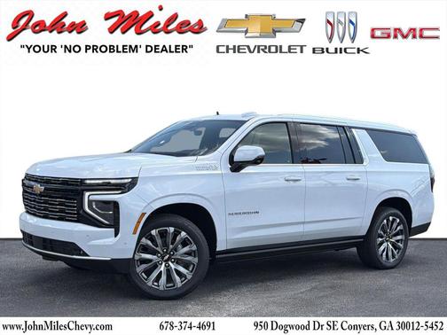 Polar White Tricoat 2026 Chevrolet Suburban High Country, RWD