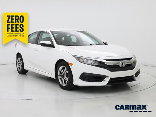 White 2016 Honda Civic LX