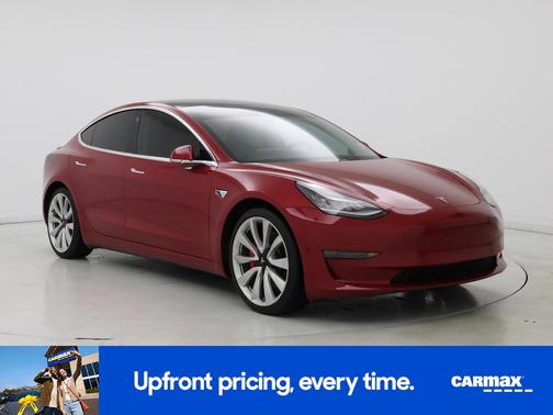 Red 2019 Tesla Model 3 Performance