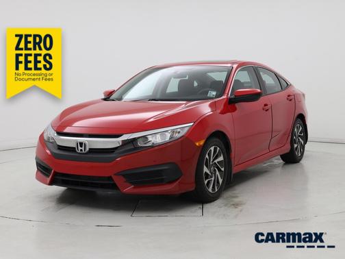 Red 2016 Honda Civic EX