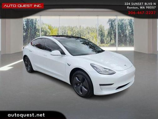 Pearl White Multi-Coat 2018 Tesla Model 3 Long Range