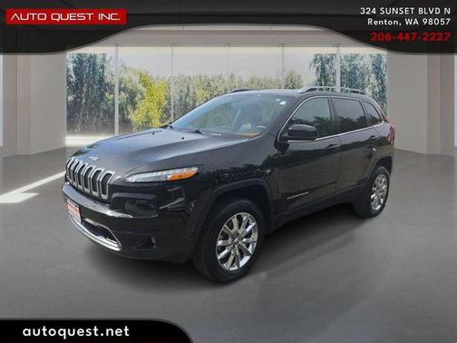Diamond Black Crystal Pearlcoat 2017 Jeep Cherokee Latitude