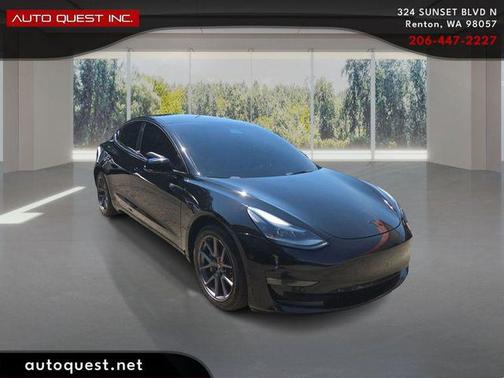 Solid Black 2022 Tesla Model 3 Long Range