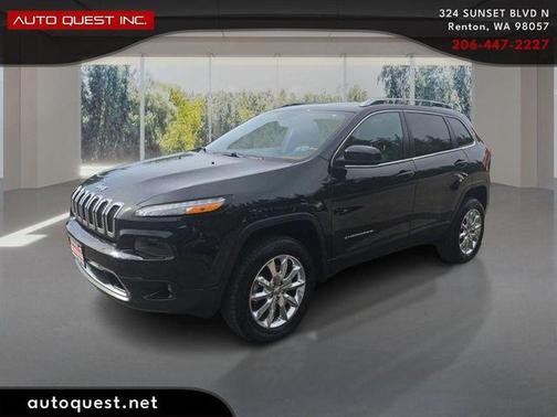 Brilliant Black Crystal Pearlcoat 2015 Jeep Cherokee Limited