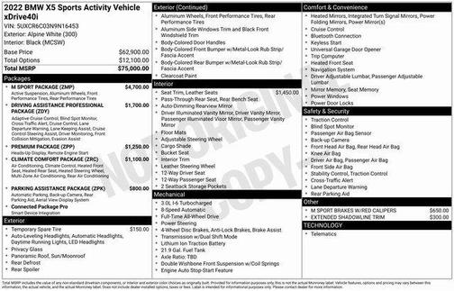 2022 BMW X5 xDrive40i