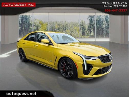 Cyber Yellow Metallic 2024 Cadillac CT4-V V-Series Blackwing