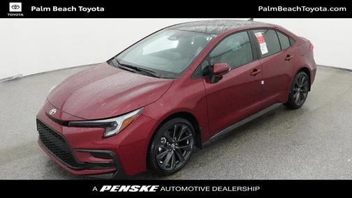 Ruby Flare Pearl/Midnight Black Metallic 2026 Toyota Corolla SE