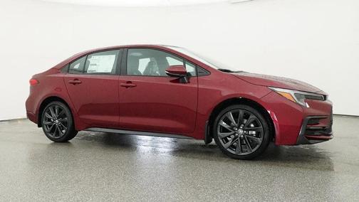 Ruby Flare Pearl/Midnight Black Metallic 2026 Toyota Corolla SE